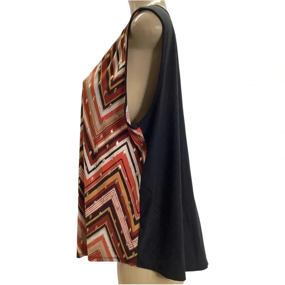 Exclusive One Size 3X Sleeveless Top With Gold Details. New Without Tags - Picture 3 of 8